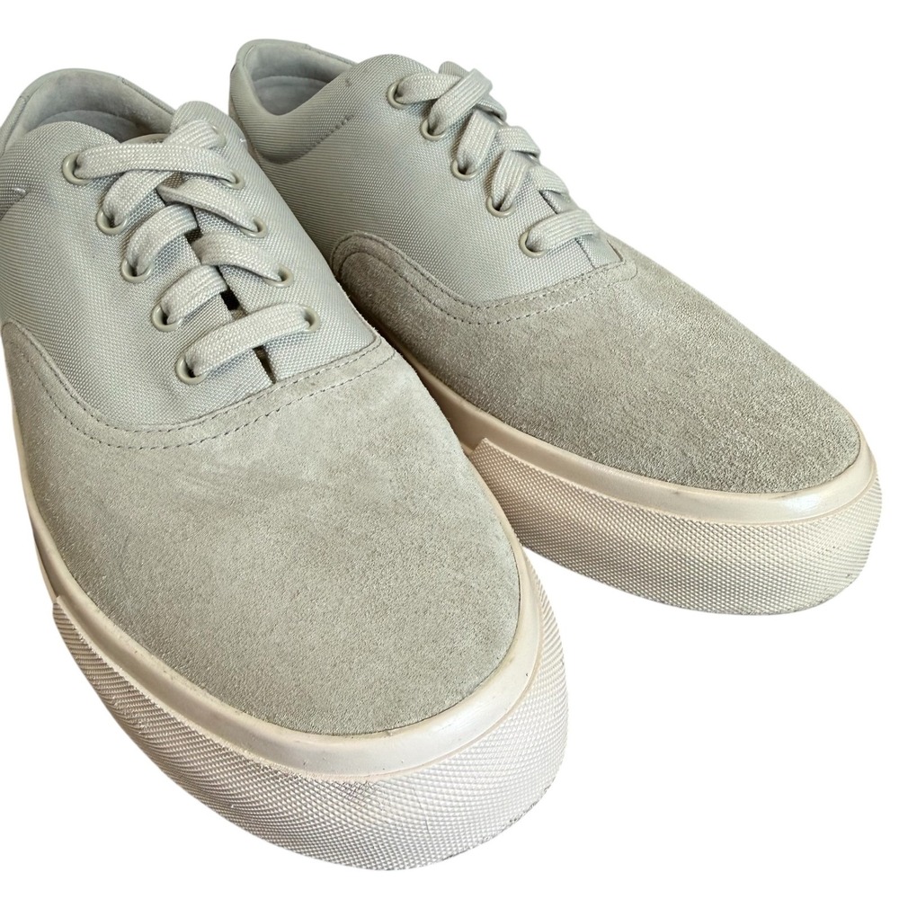 Vince Sonny Gray Suede Sneakers Men 10 EU44 Luxe Minimalist Cupsole Casual Shoes